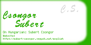 csongor subert business card